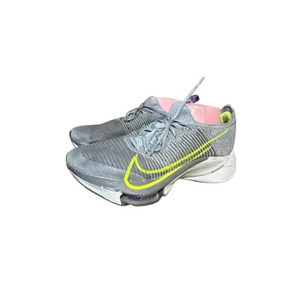 Nike Air Zoom Tempo NEXT Flyknit Grey Volt Running Mens Size 12.5 Used - Picture 2 of 8